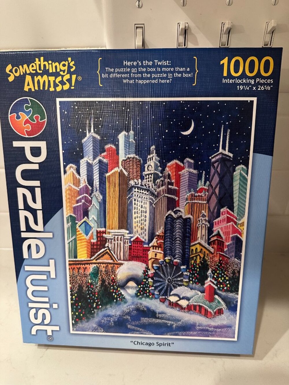 PUZZLE TWIST Something's Amiss! Chicago Spirit Skyline 1000 Piece Jigsaw Puzzle